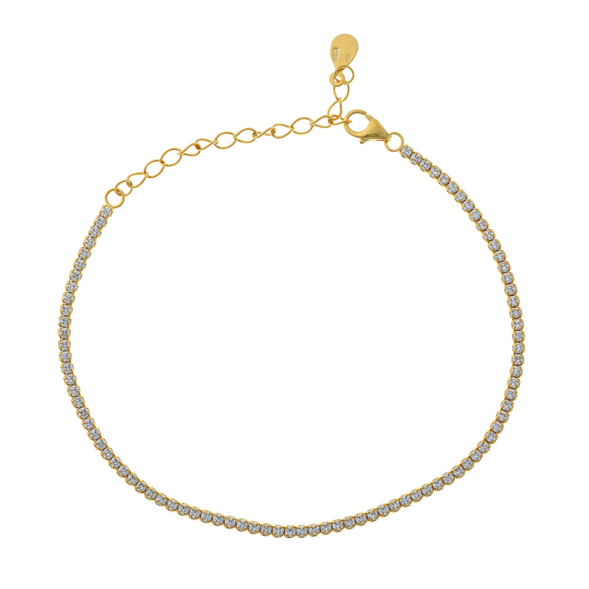 Pulsera de tenis de plata de ley