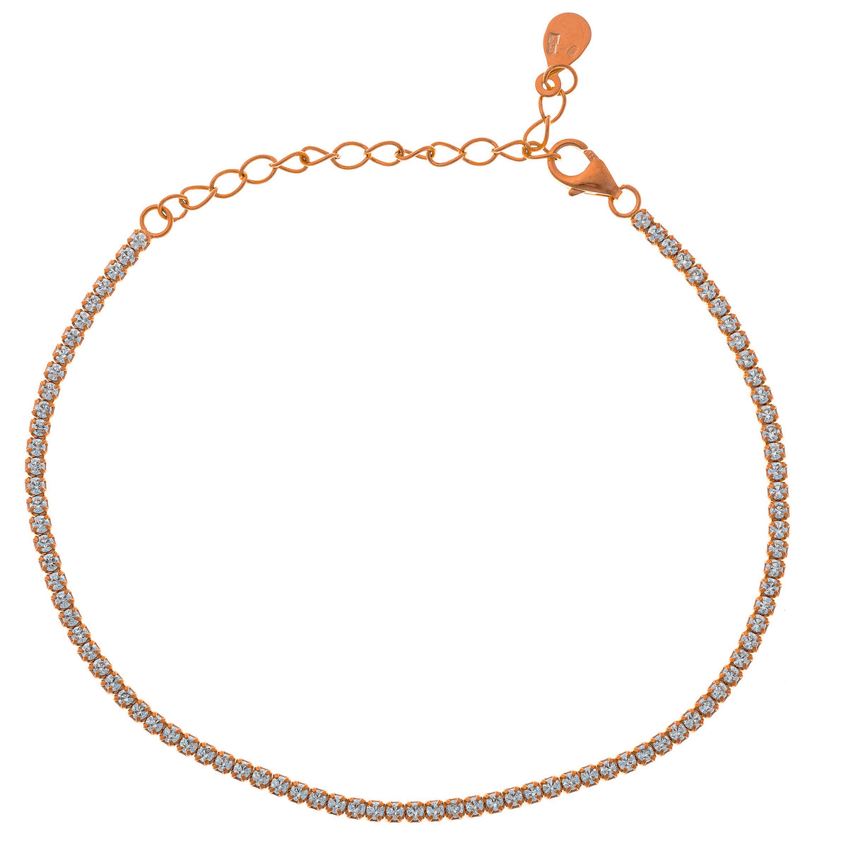 Pulsera de tenis de plata de ley
