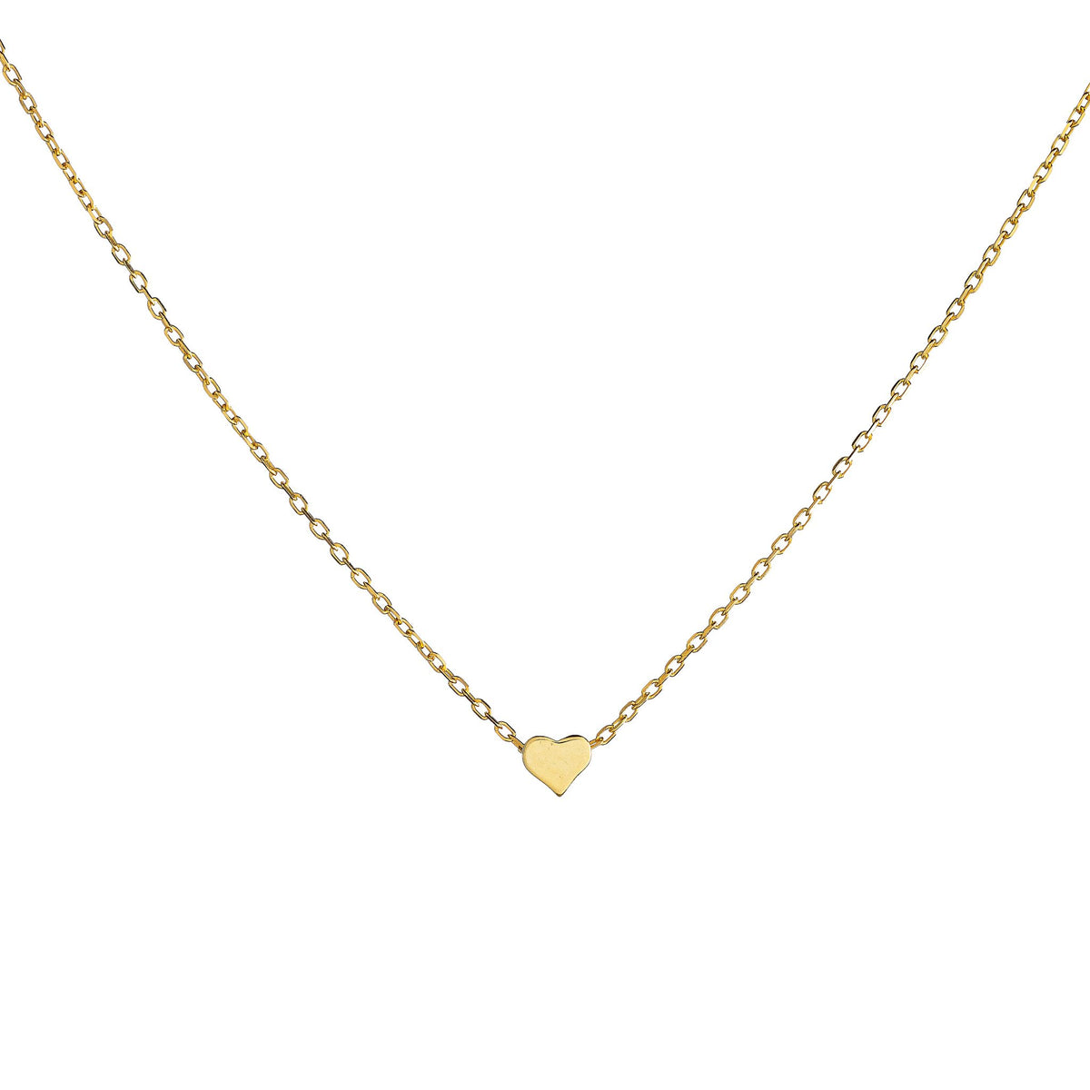 Collar de corazón de plata de ley