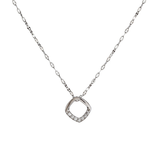 Collar rombo de plata de ley