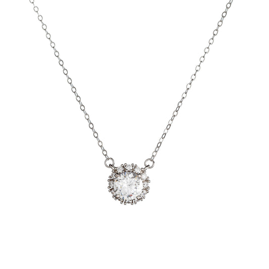 Collar de plata de ley con circonitas