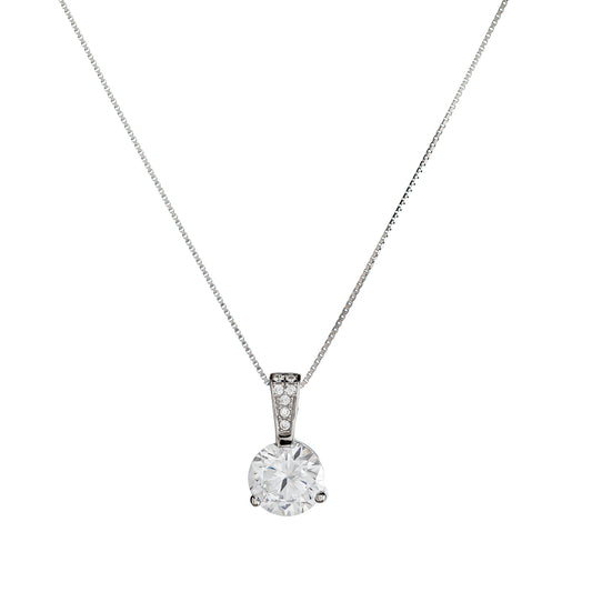 Collar de plata de ley con circonitas