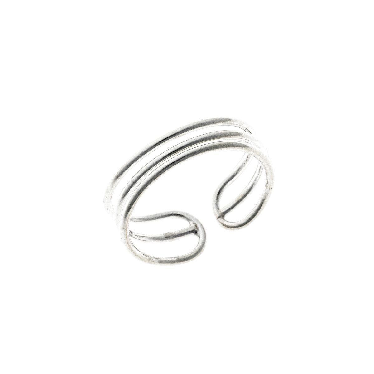 Anillo línea de plata esterlina