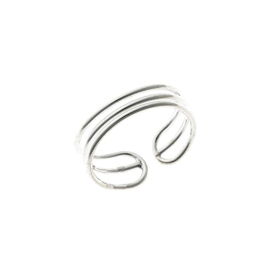 Anillo línea de plata esterlina