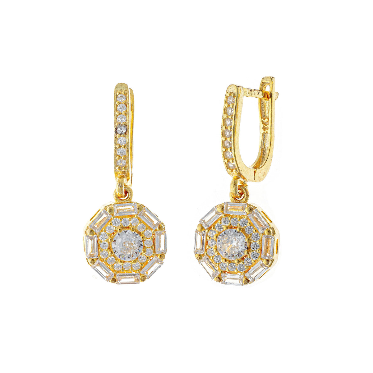 Pendientes Jacqueline de plata de ley