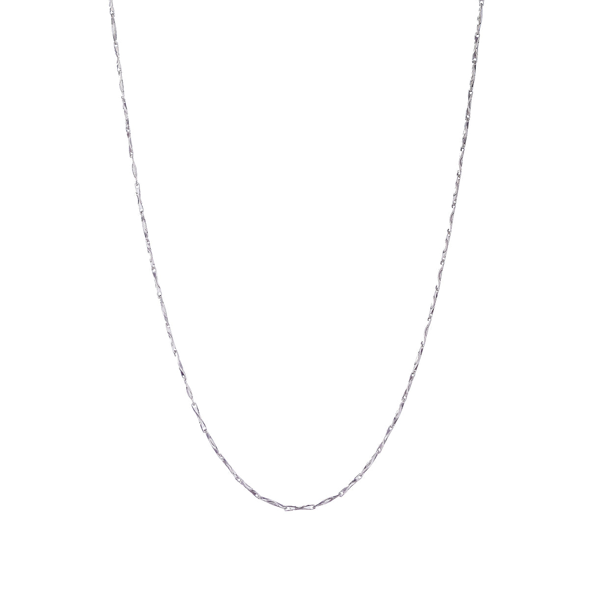 Collar de cadena de plata de ley "lingote"