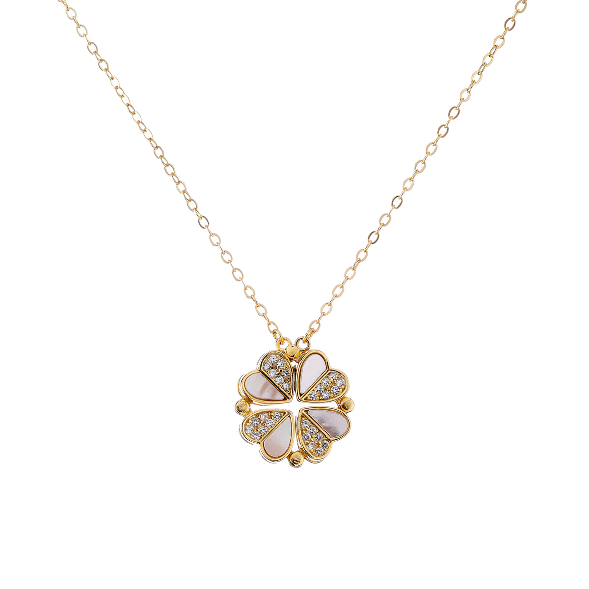 Collar de flores de plata de ley