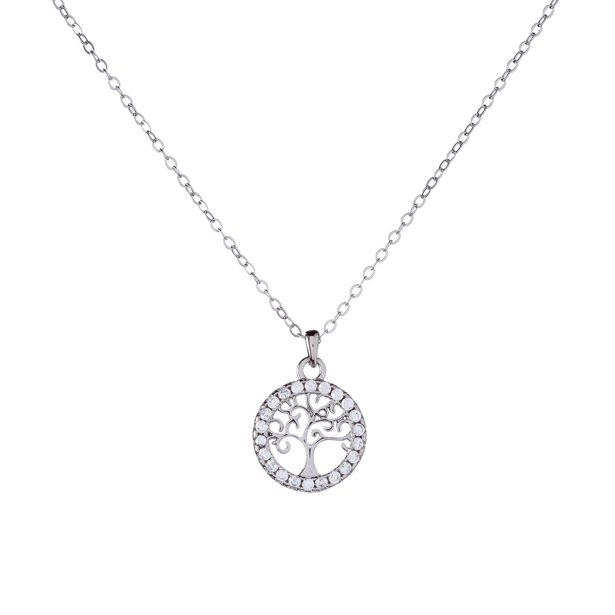 Collar de plata de ley Árbol de la Vida