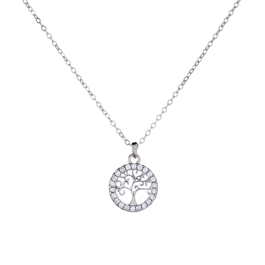 Collar de plata de ley Árbol de la Vida