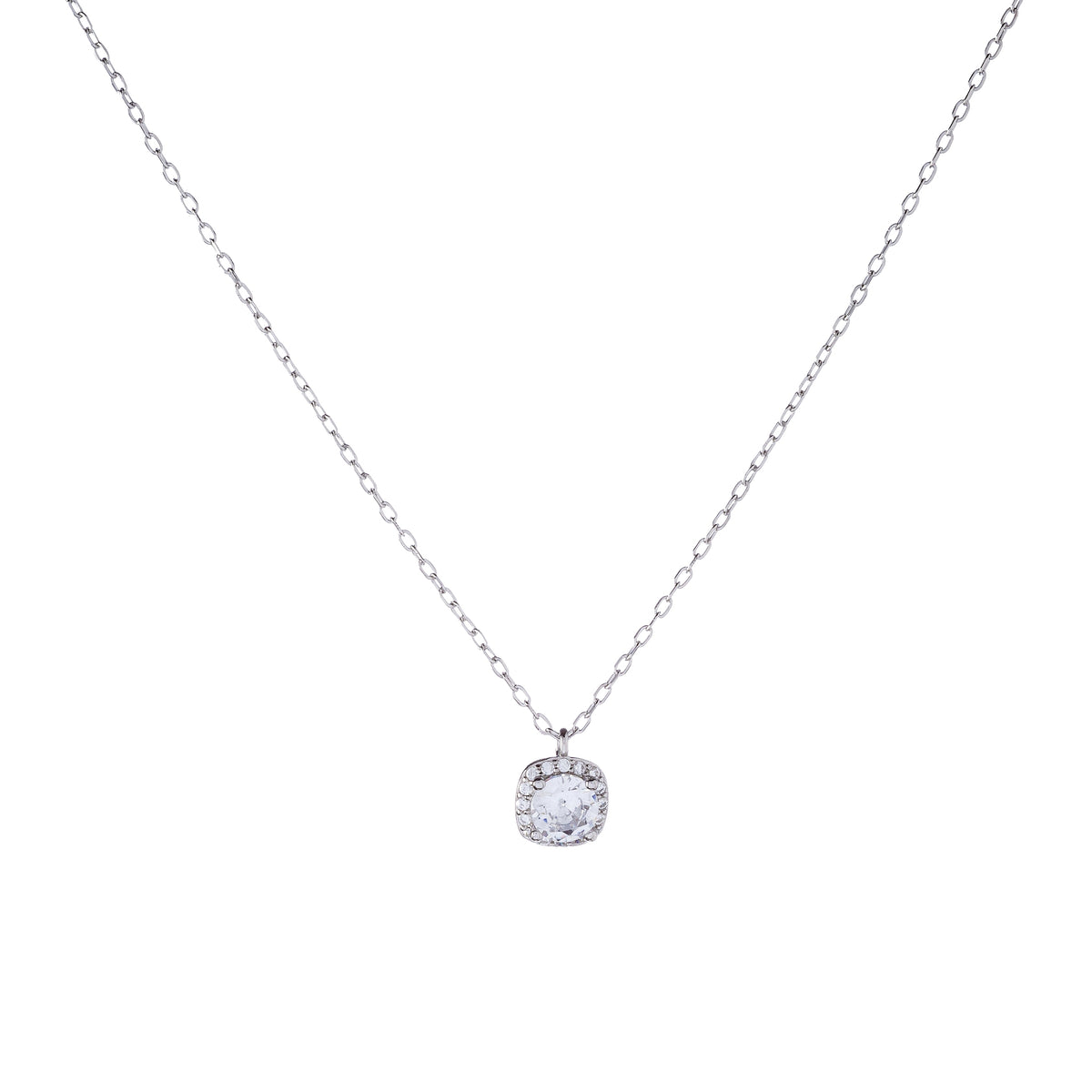 Collar de plata de ley con circonitas
