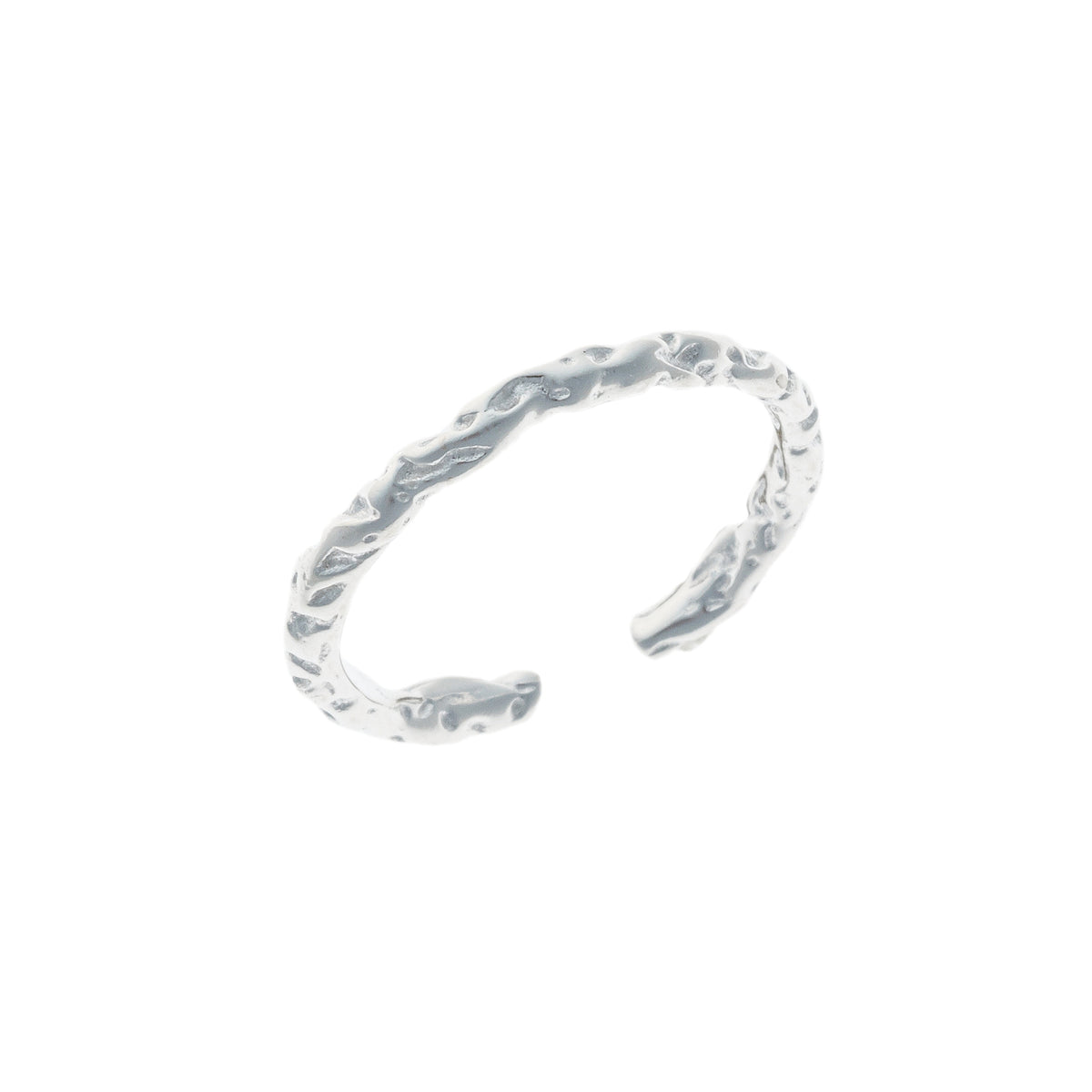 Anillo de banda ornamental de plata de ley