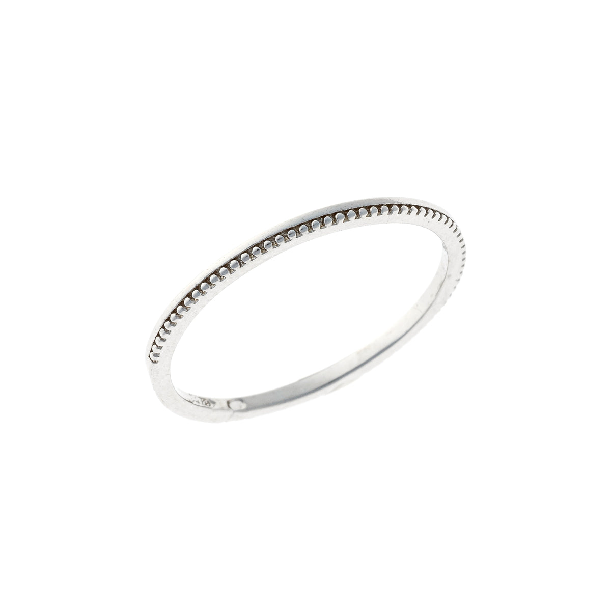 Anillo de banda de plata de ley de 1 mm