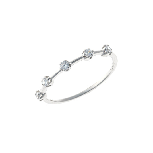 Anillo de plata de ley con circonita cúbica