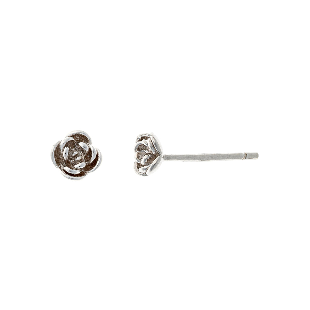 Pendientes de flores de plata de ley