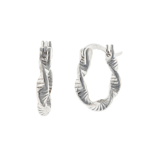 Aros trenzados de plata de ley