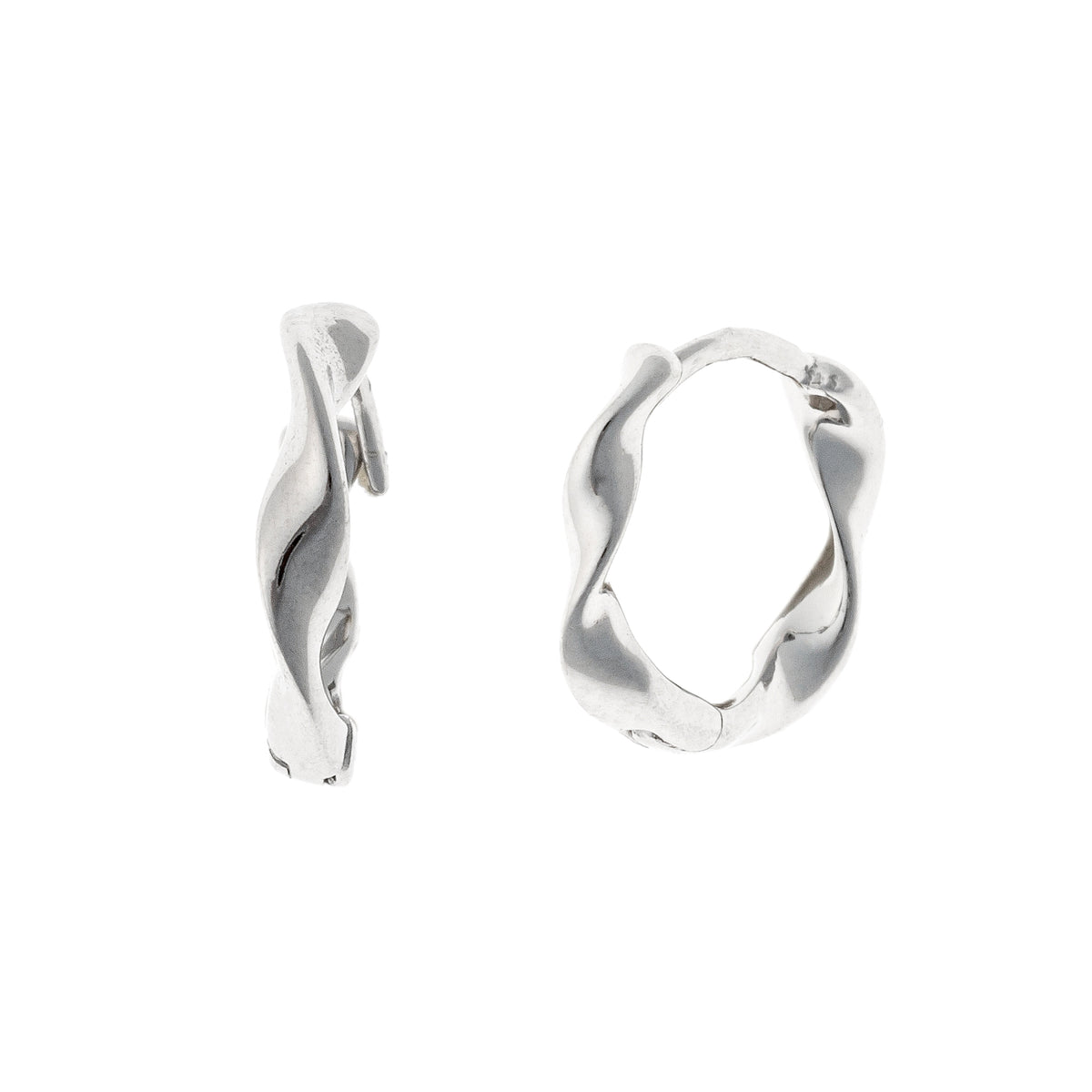 Aros trenzados de plata de ley