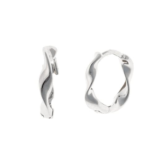 Aros trenzados de plata de ley