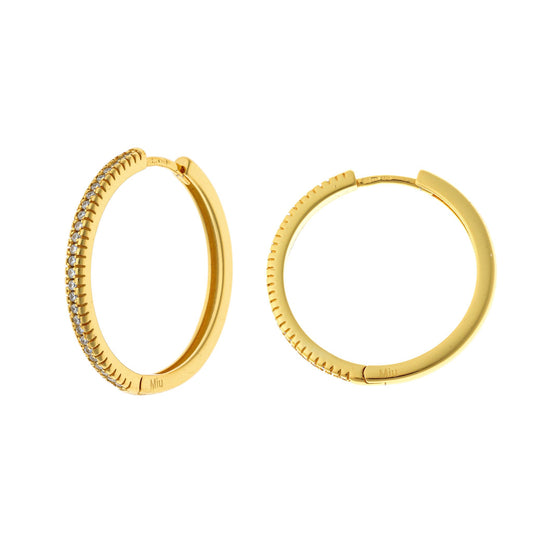 Anele – Pendientes de aro de plata de ley de 12-20 mm