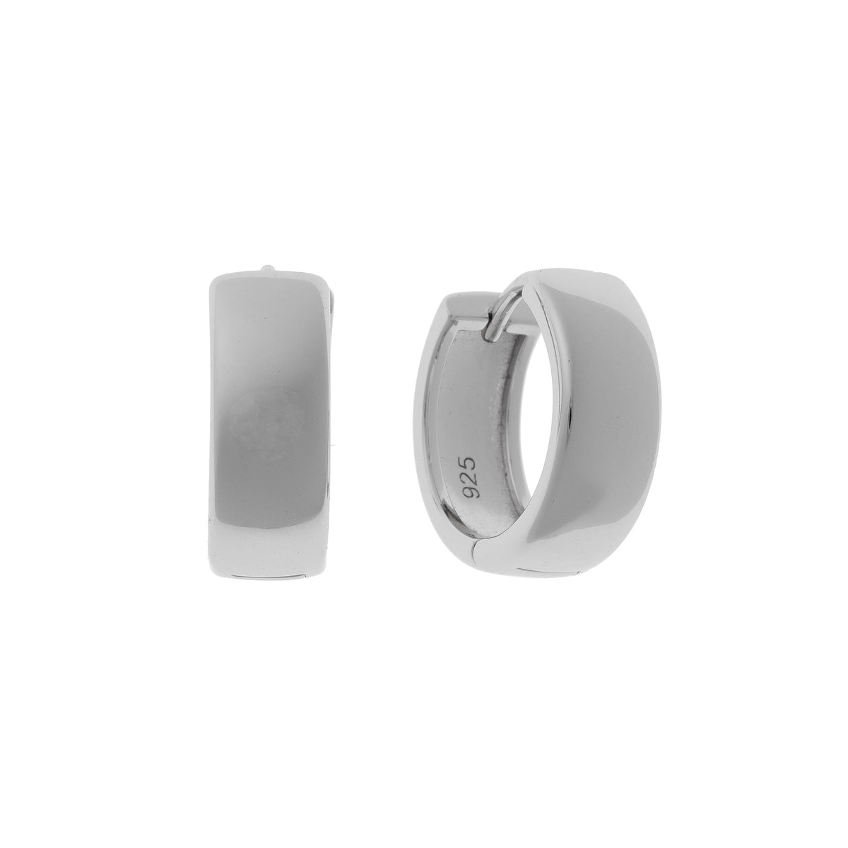 Aros anchos de plata de ley