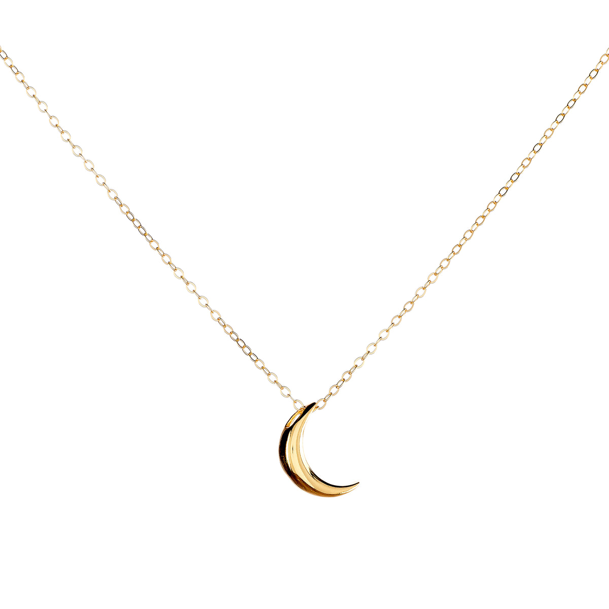 Collar de luna de plata de ley