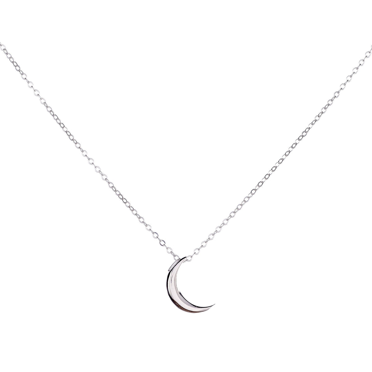 Collar de luna de plata de ley