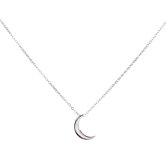 Collar de luna de plata de ley
