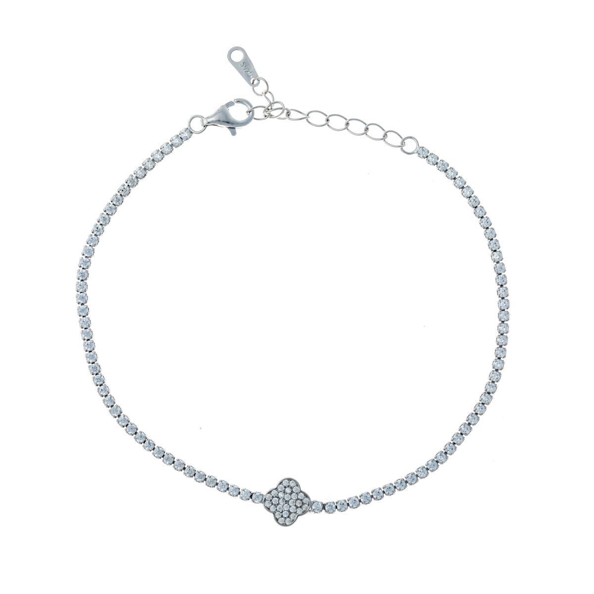 Pulsera de plata «Fortuna» con circonitas