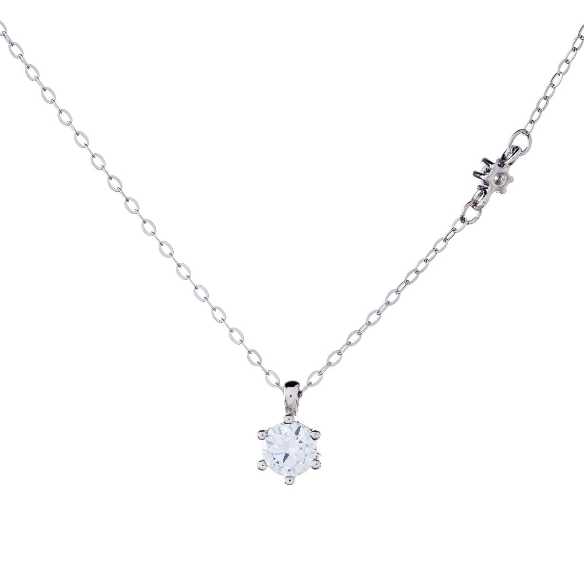 Collar de plata de ley con circonitas