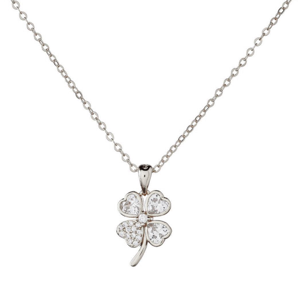 Collar de trébol de plata esterlina Nijole