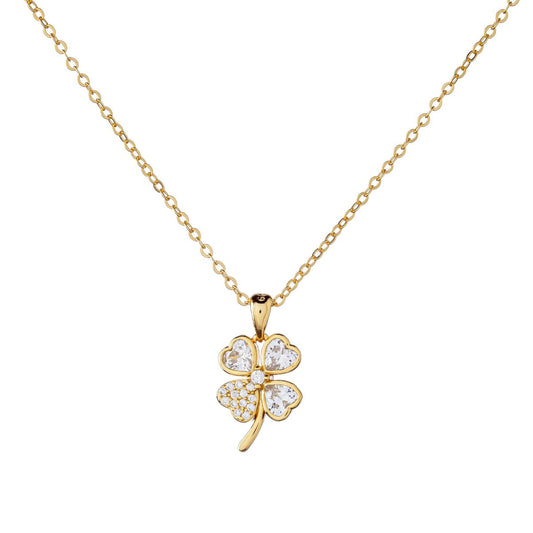 Collar de trébol de plata esterlina Nijole