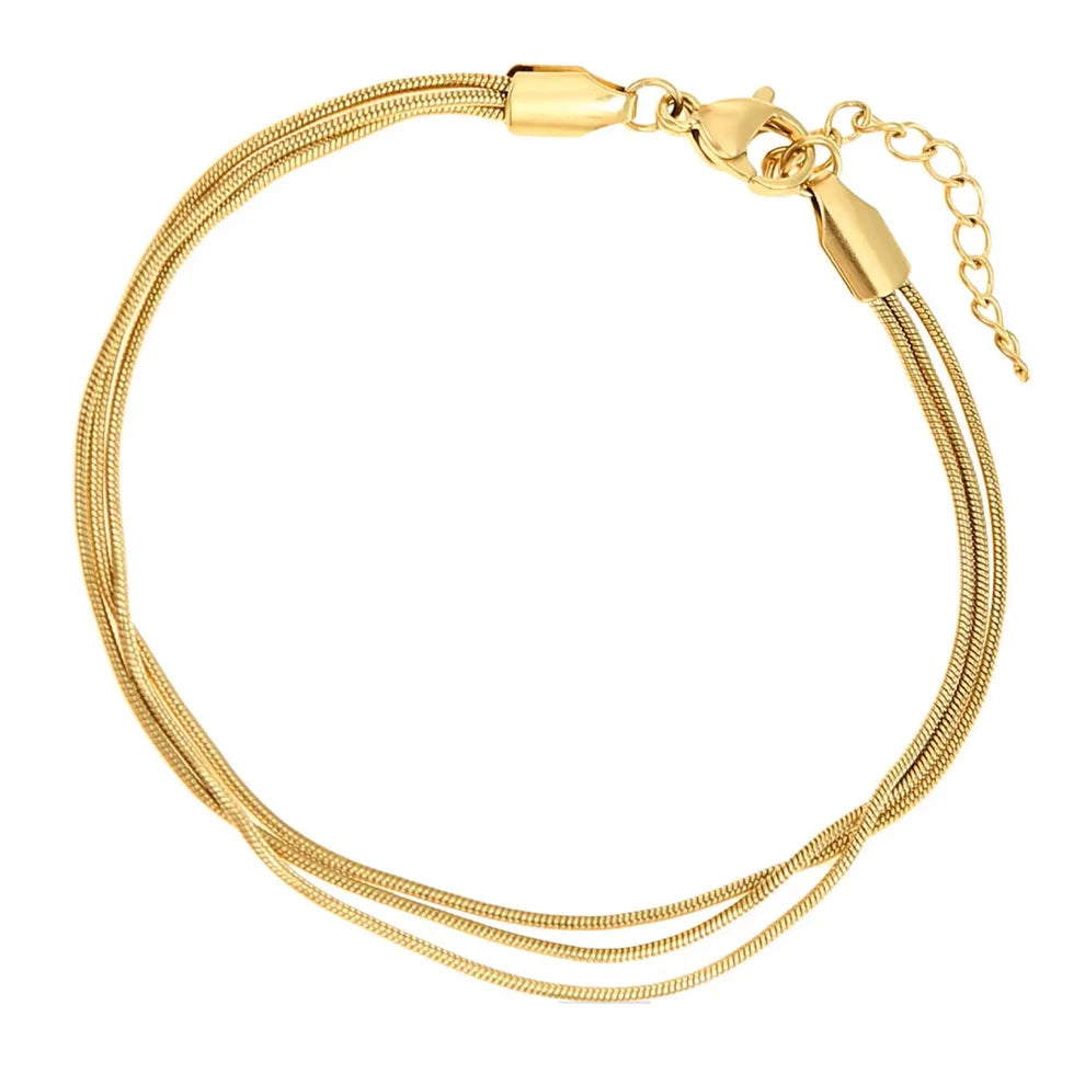 Pulsera de triple cadena