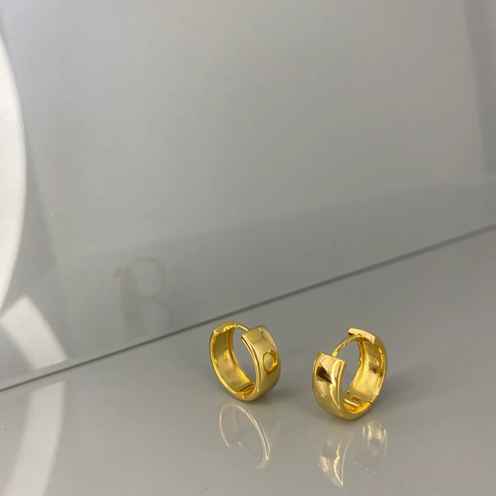 Aros anchos de plata de ley
