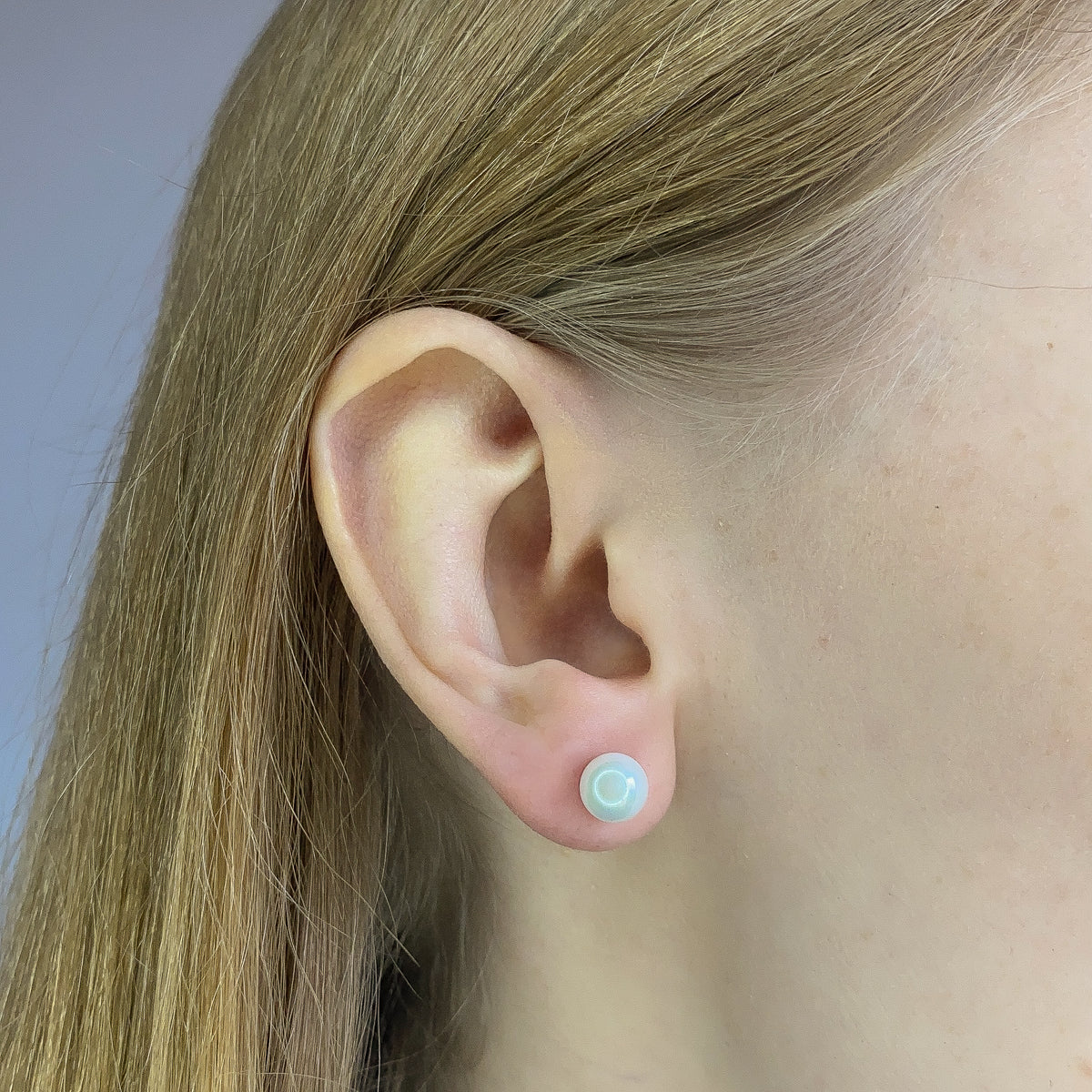 Pendientes de plata de ley con perlas de 5 a 10 mm