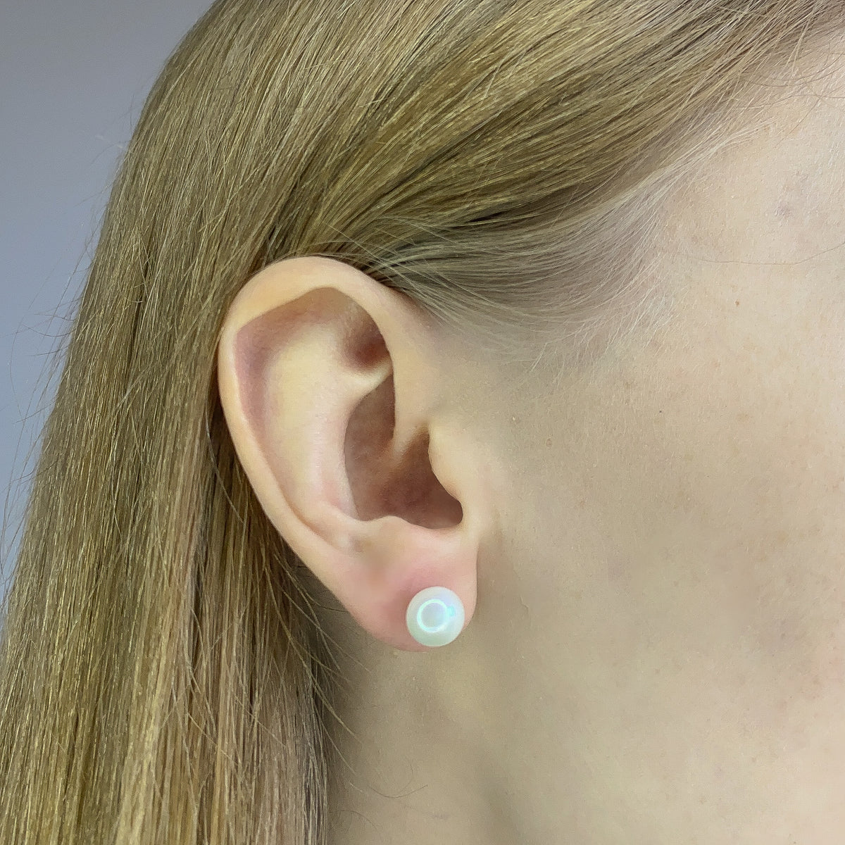Pendientes de plata de ley con perlas de 5 a 10 mm