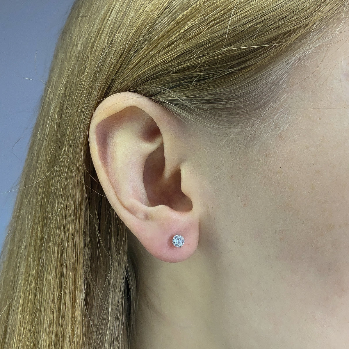 Pendientes Alix de plata de ley de 3-7 mm