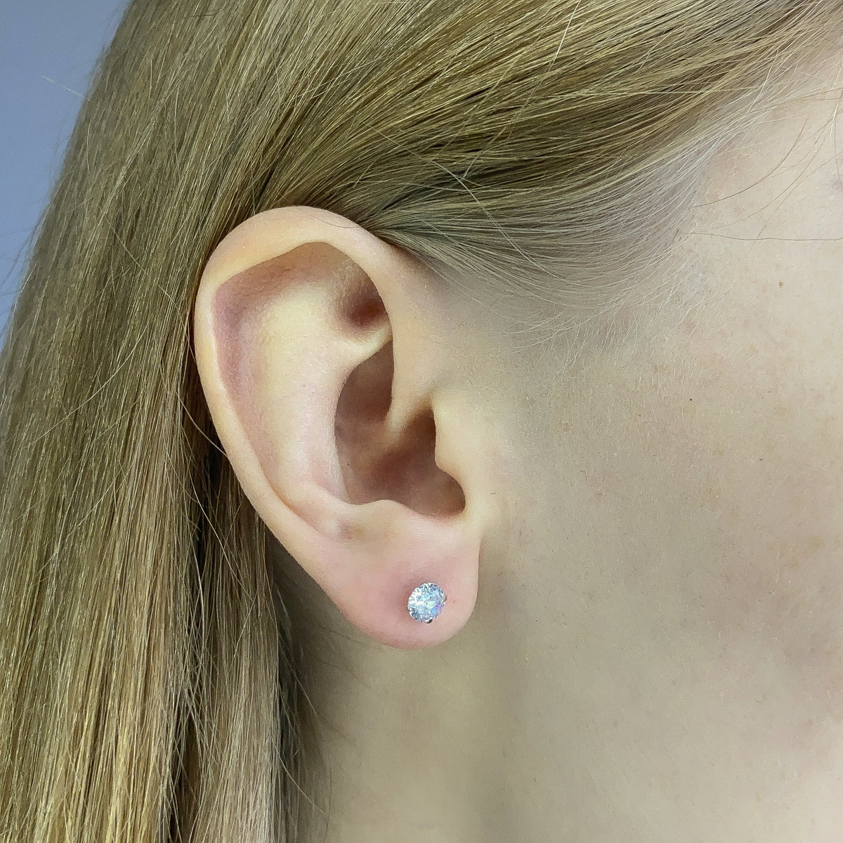Pendientes Alix de plata de ley de 3-7 mm