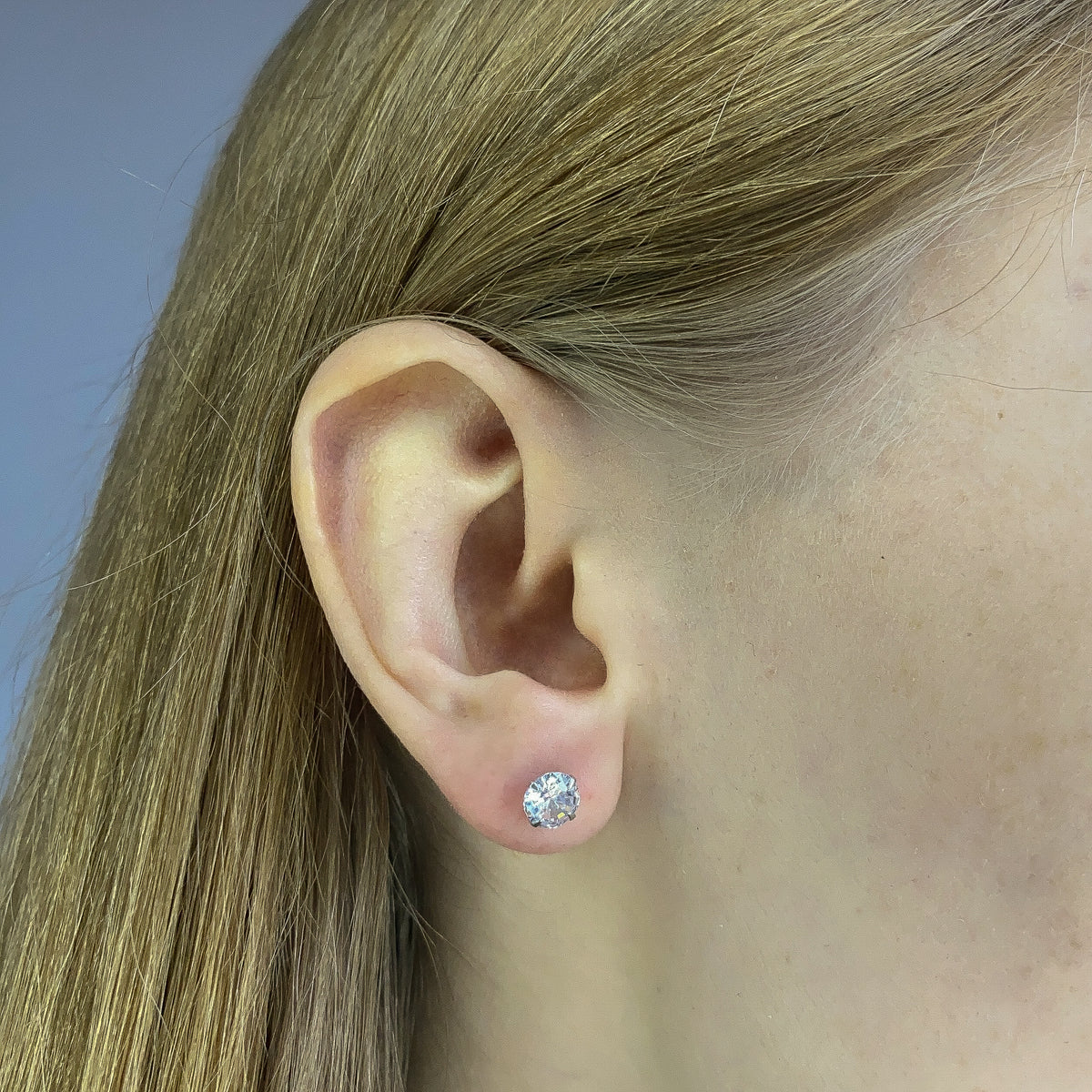 Pendientes Alix de plata de ley de 3-7 mm