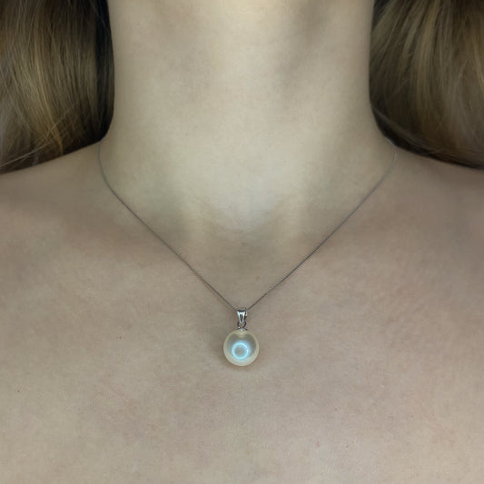 Collar de perlas de plata de ley