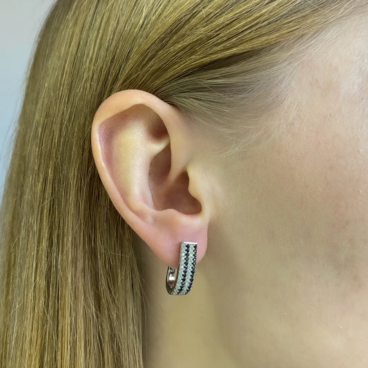 Pendientes Ciara de plata de ley