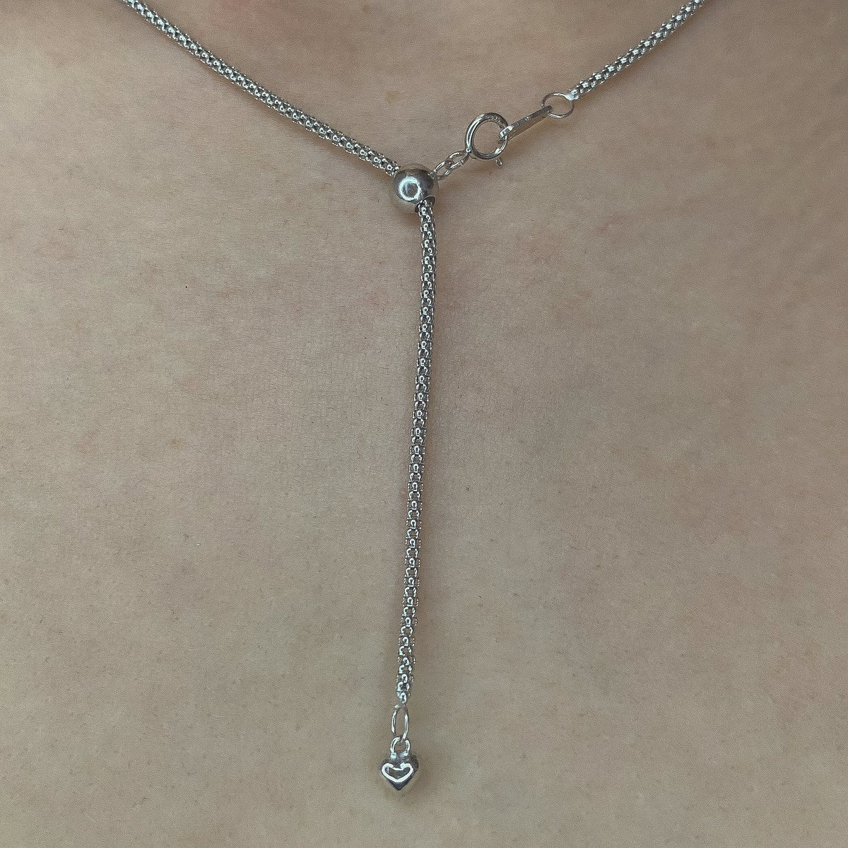 Collar de cadena Coreana de plata de ley