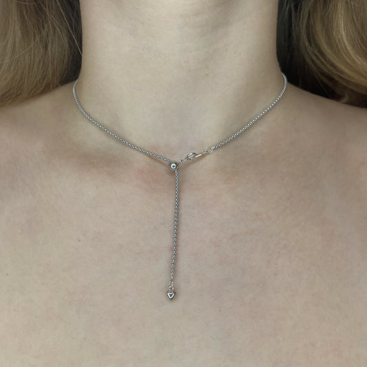 Collar de cadena Coreana de plata de ley