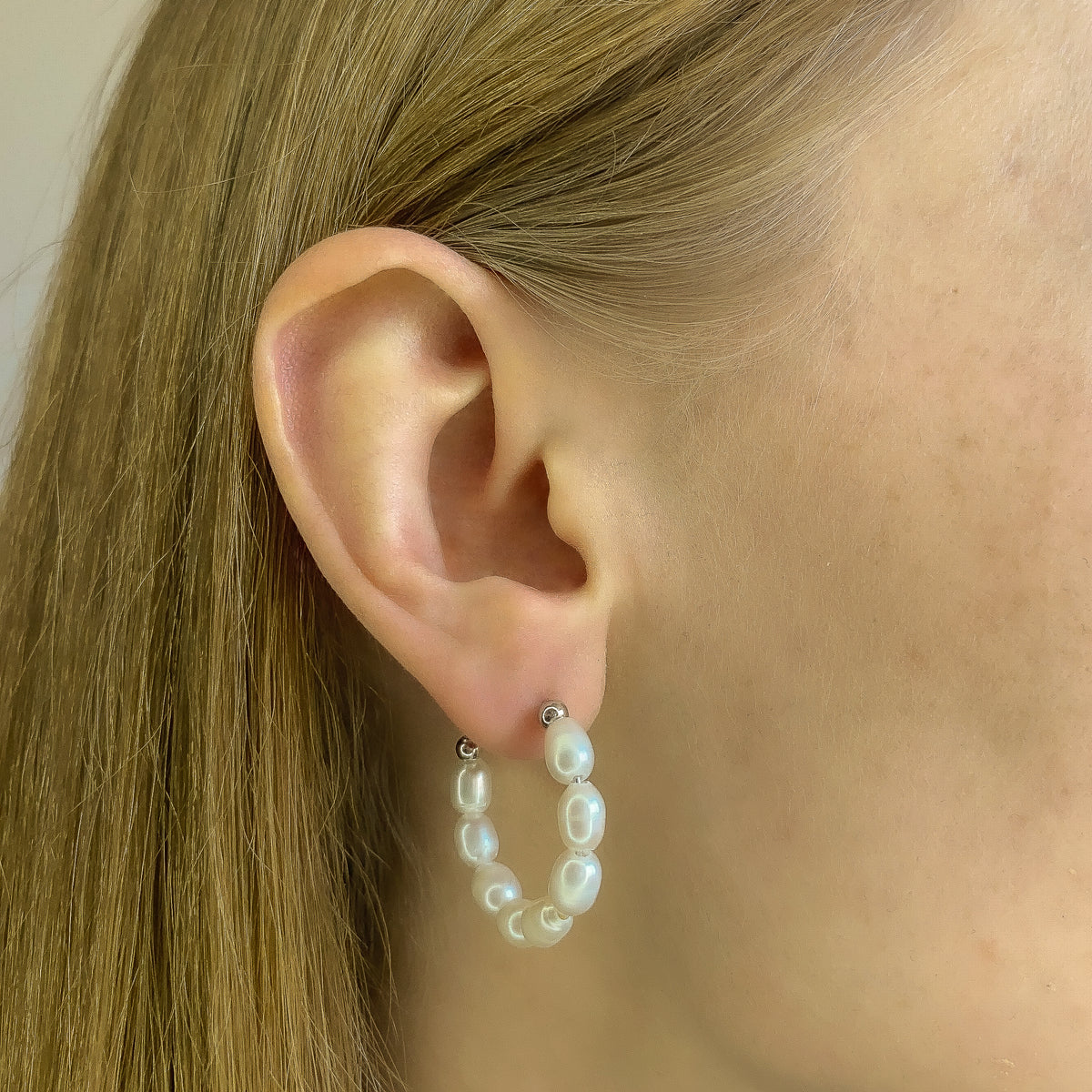 Pendientes de margarita de plata de ley