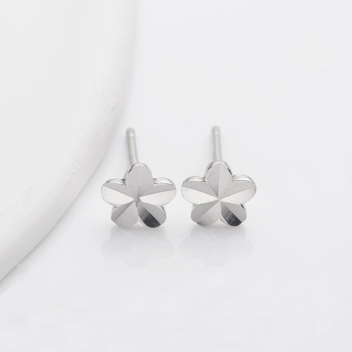 Pendientes de flores de plata de ley