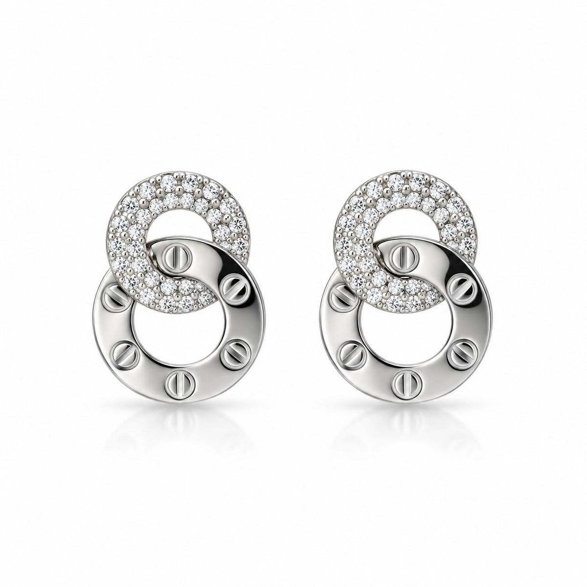 Aretes de plata esterlina Prestige