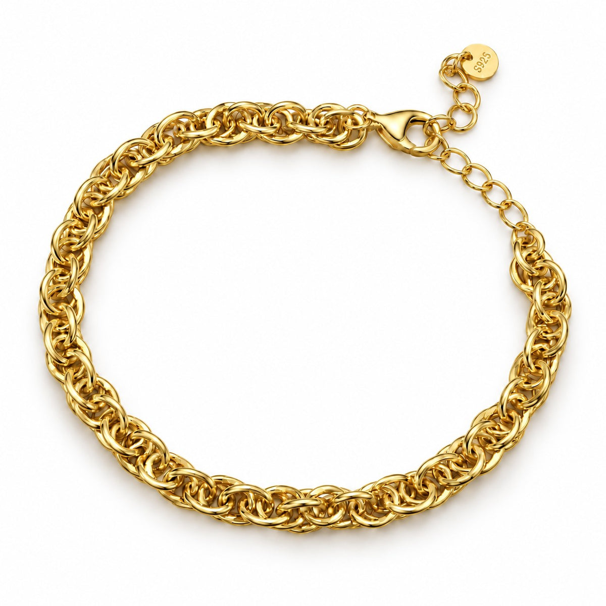 Pulsera de plata bañada en oro «Duna»