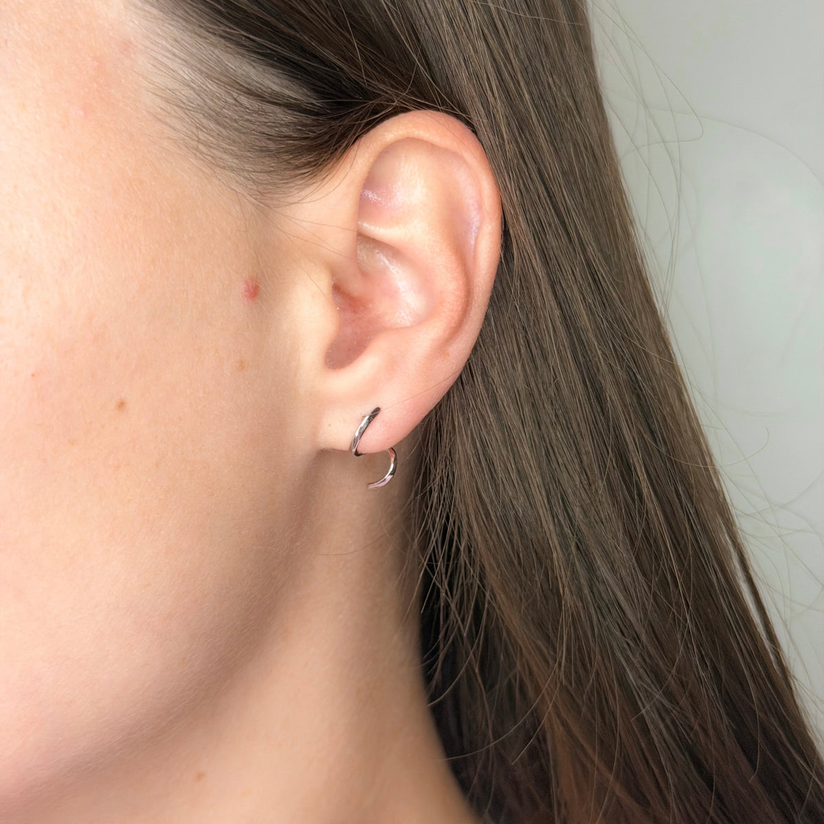 Pendientes de espiral de plata de ley