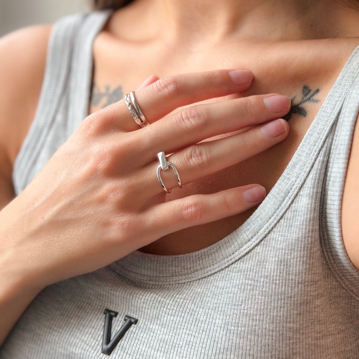 Anillo de plata «Nexo»
