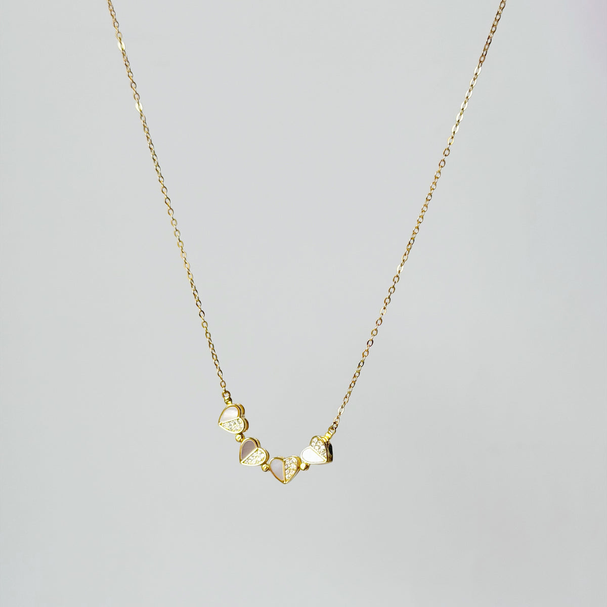 Collar de flores de plata de ley