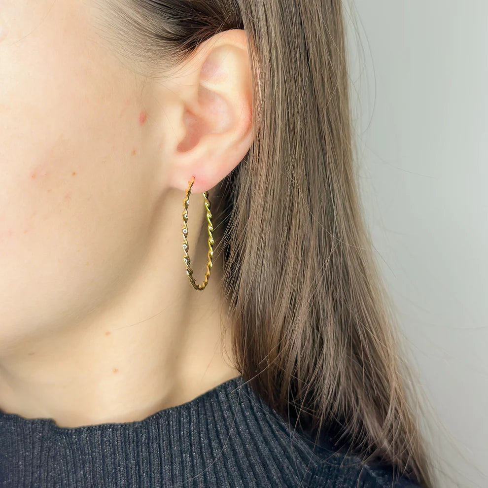 Sterling Silver Twisted Stud Earrings