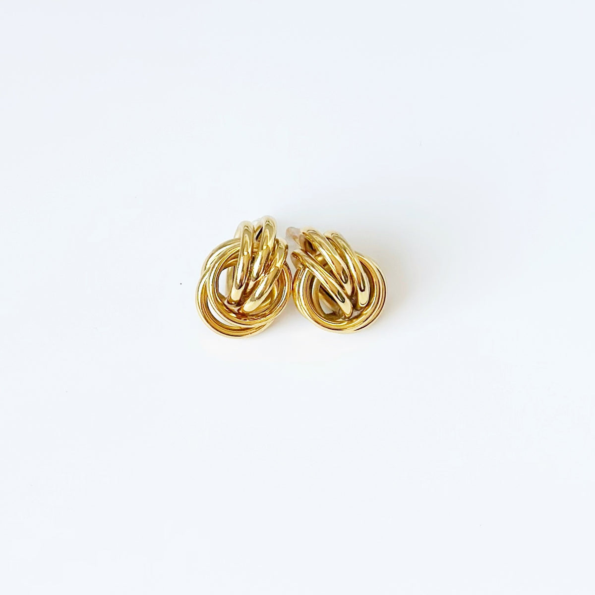Gold Plated Earrings "Molten Trinity"